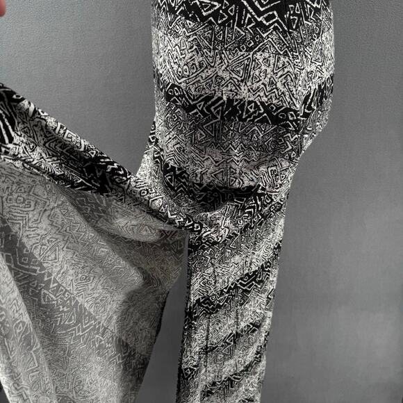 Nom De Plume Yaya Abstract Geometric Print Maxi Dress M Black White Cut Outs - Picture 11 of 13